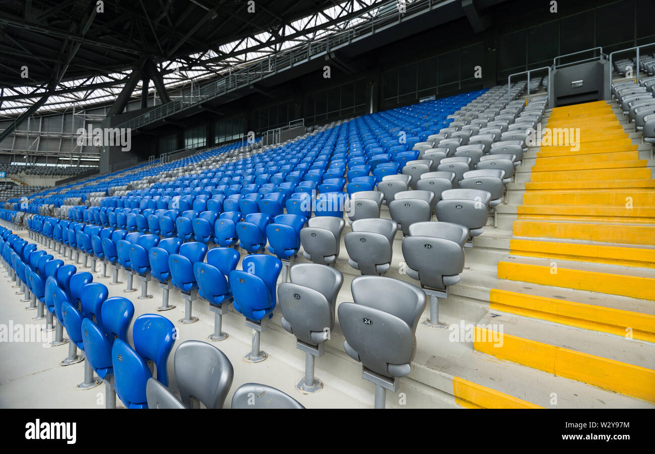 Inside of the Astana-arena stadium. Astana, Kazakhstan Stock Photo
