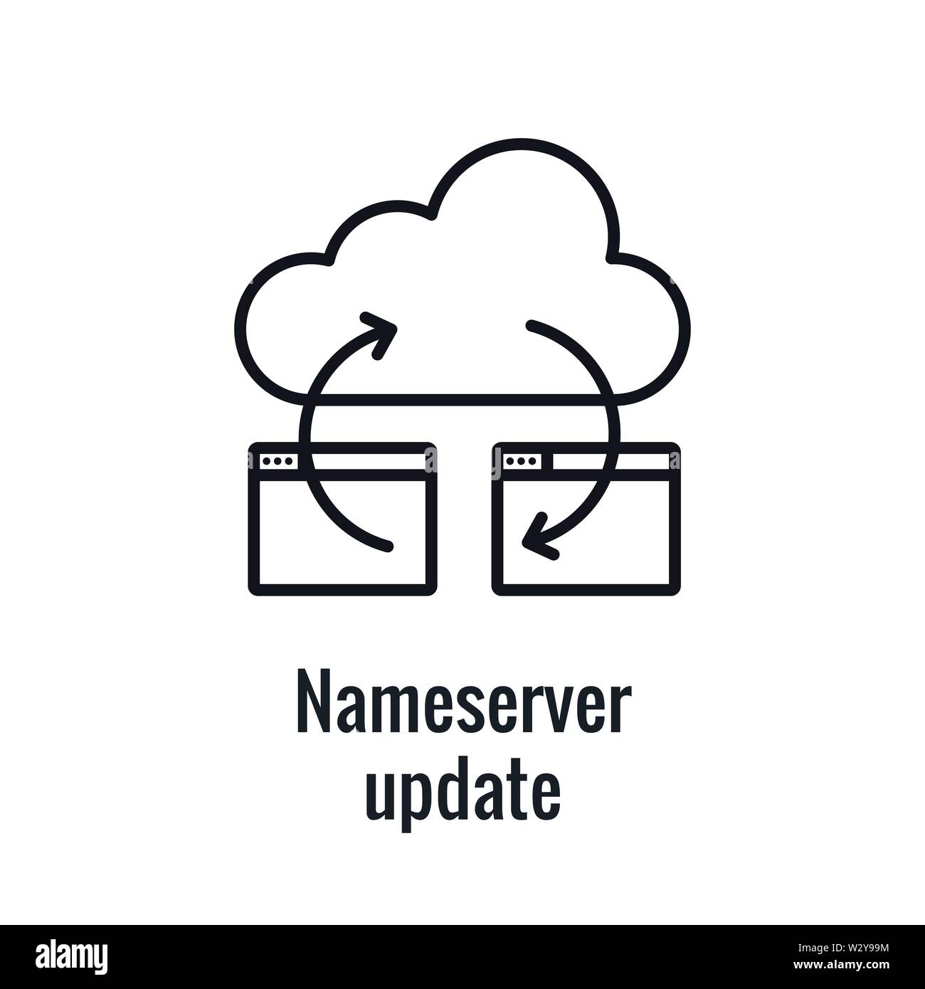 site Data Transfer Icon arrow imagery of transfer Stock Vector