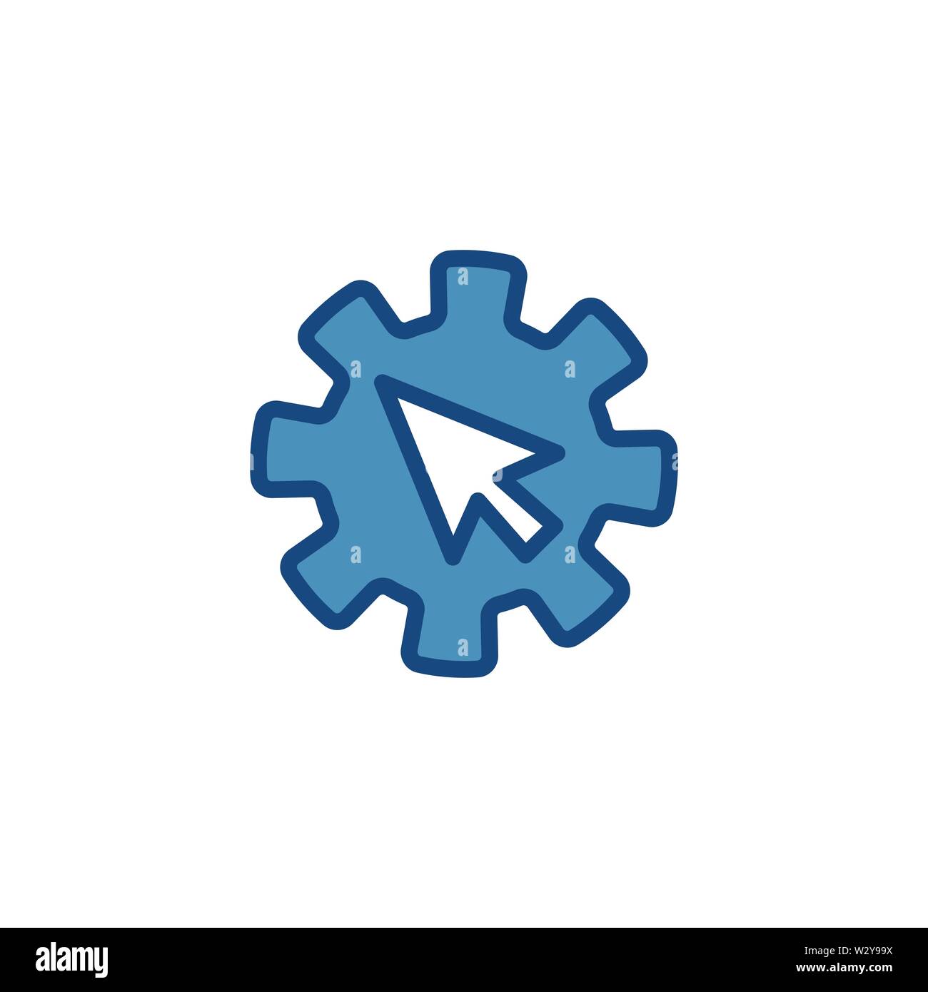 Website clicks icon ; pointer icon - unscrupulously acquiring website clicks Stock Vector