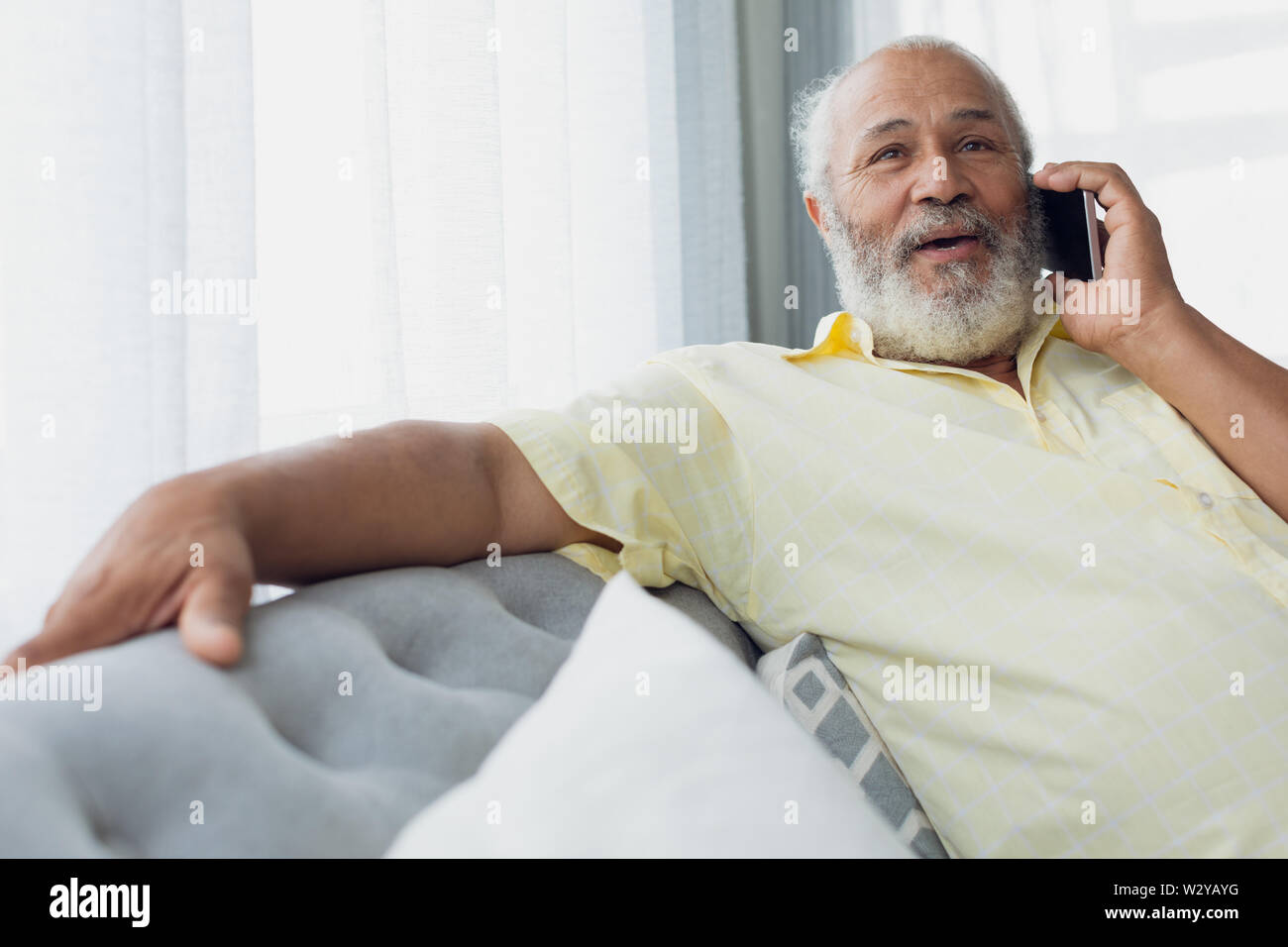 Man talking on the phone Stock Photo