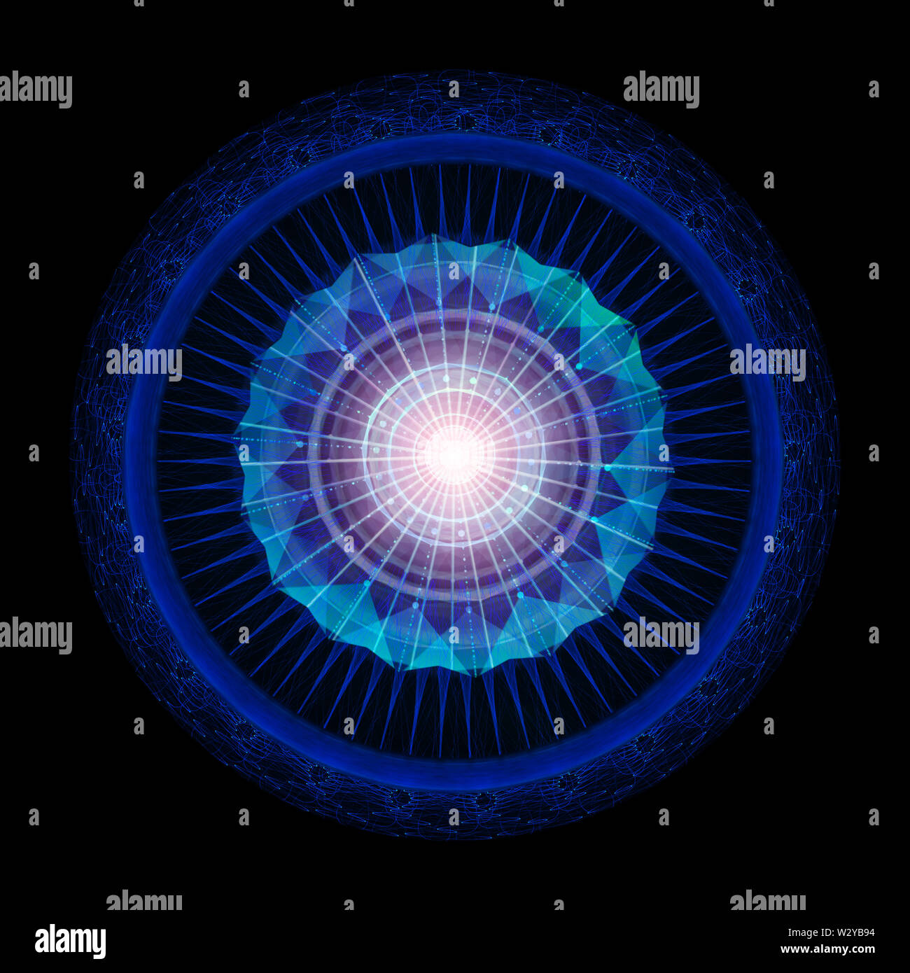 Abstract Geometric Background. Sci-Fi, Futuristic And Outer Space Concept Stock Photo