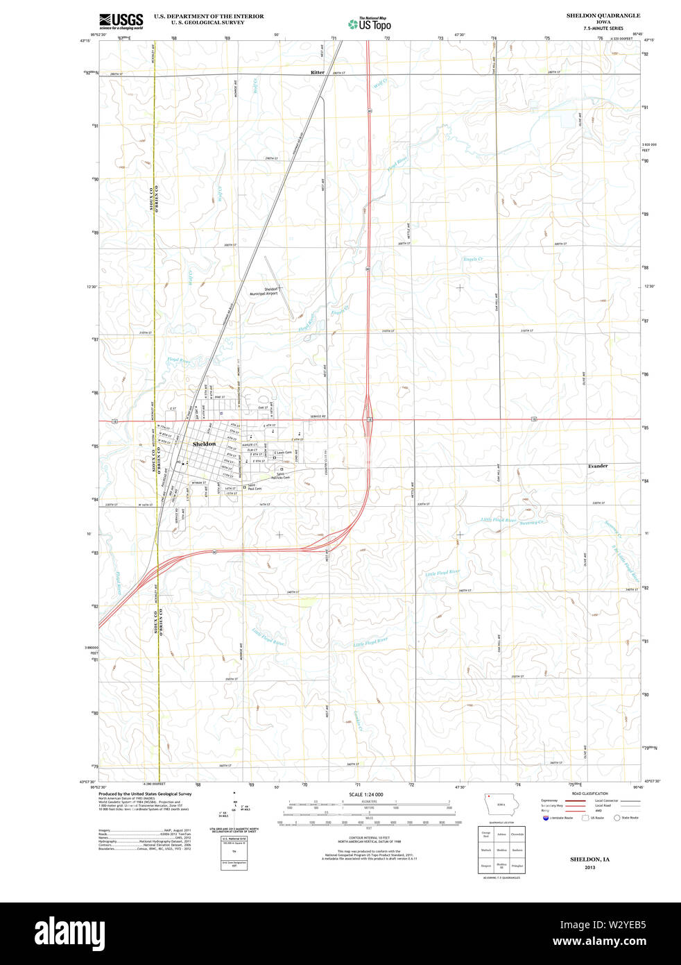 Sheldon iowa map Cut Out Stock Images & Pictures Alamy