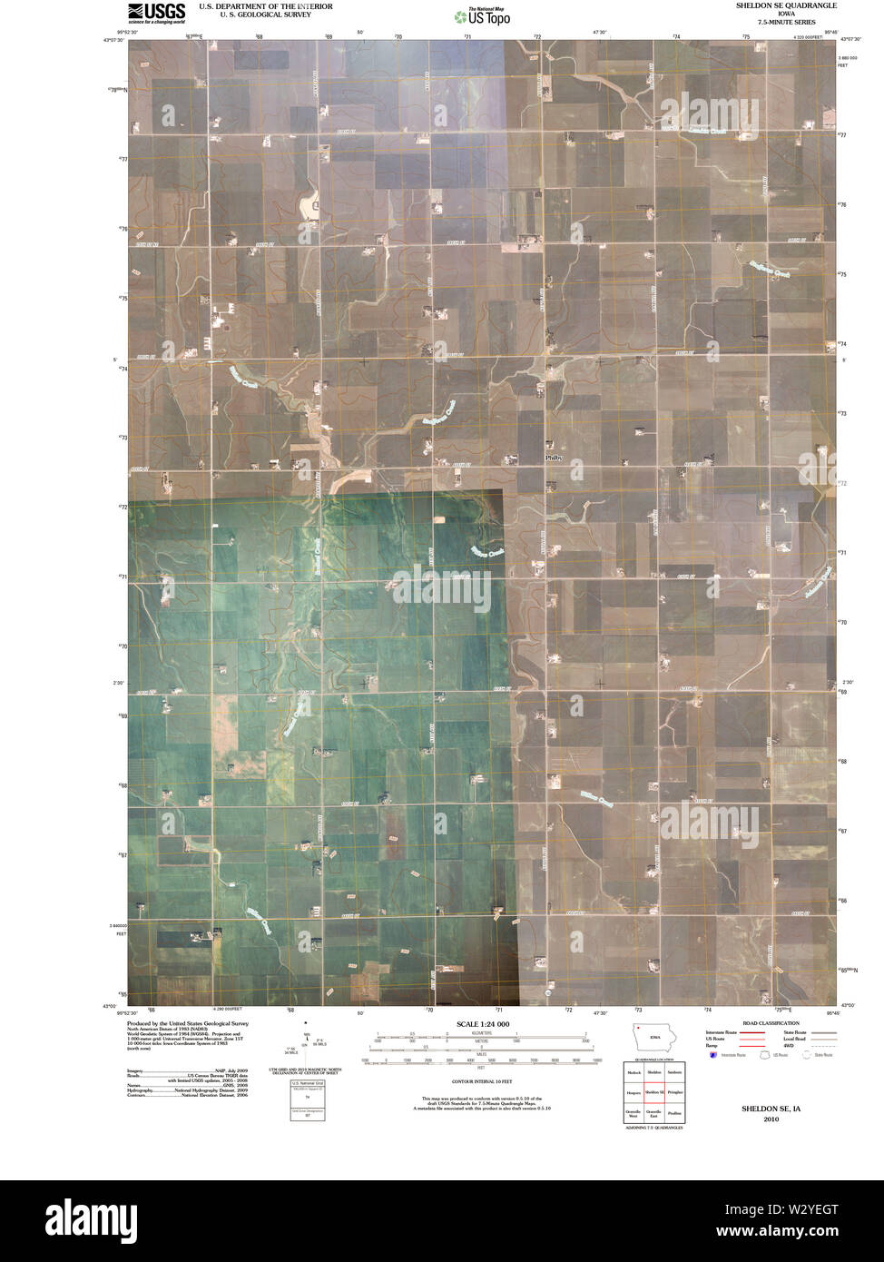 Sheldon iowa map hires stock photography and images Alamy