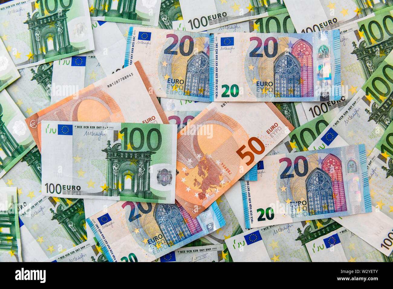 Euro notes Stock Photo