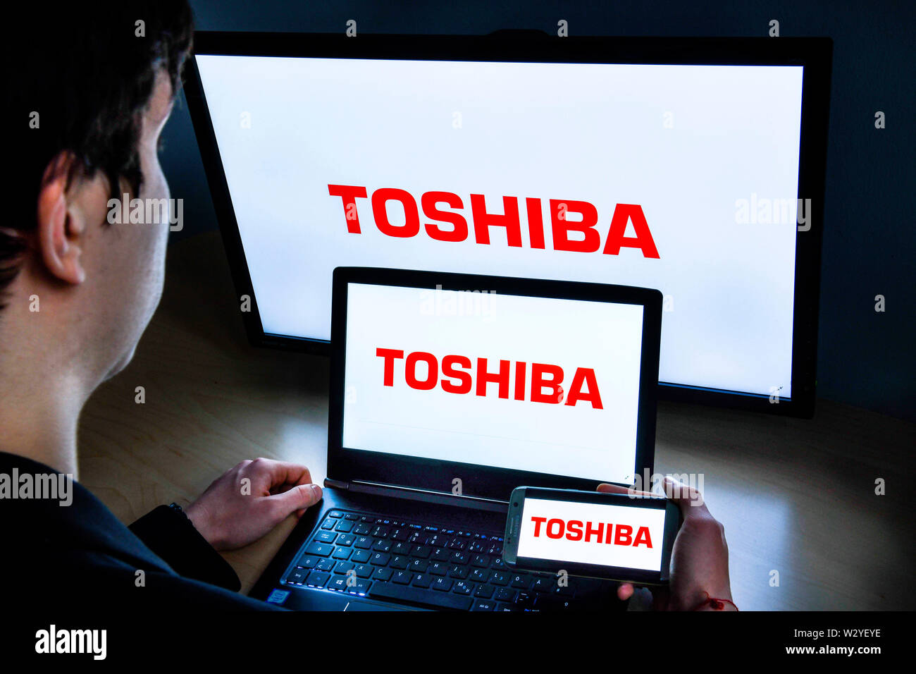 Logo Toshiba Stock Photo