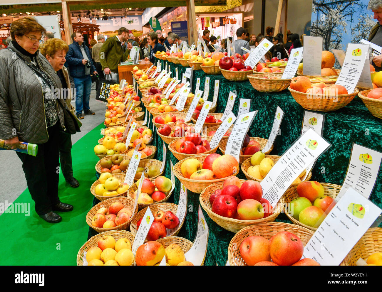 Aepfel Vielfalt, Gruene Woche, Messe, Berlin, Deutschland, Grüne Woche Stock Photo