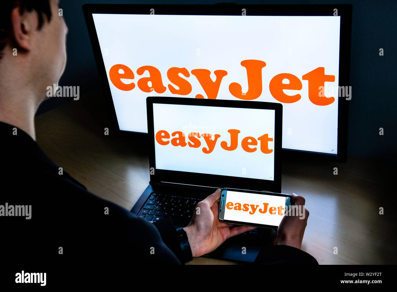 Logo easyJet Stock Photo