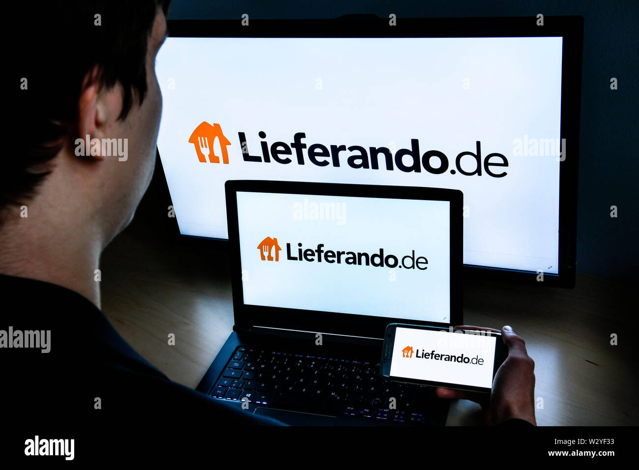 Logo Lieferando.de Stock Photo