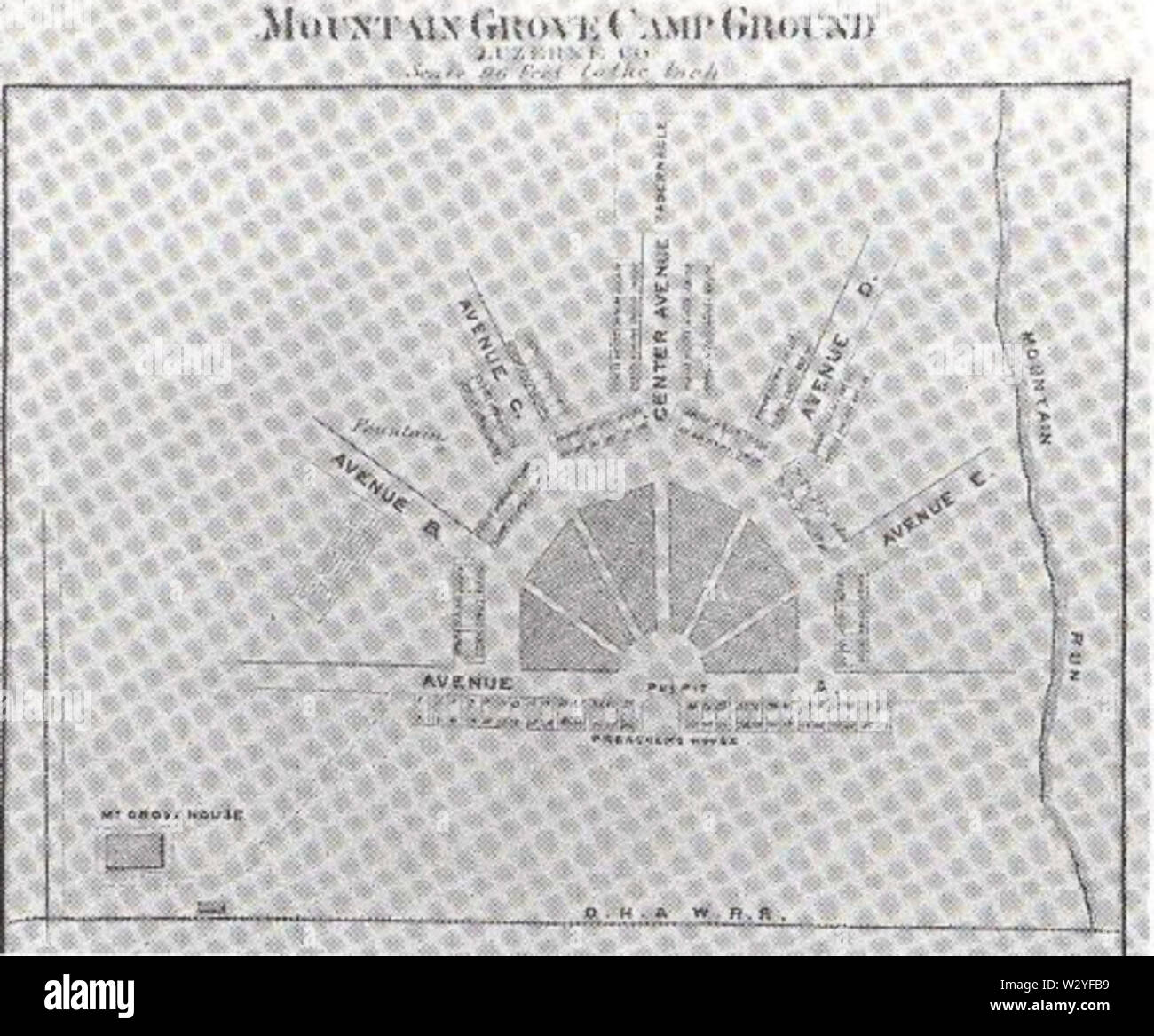 Mountain Grove Campground Map Stock Photo Alamy