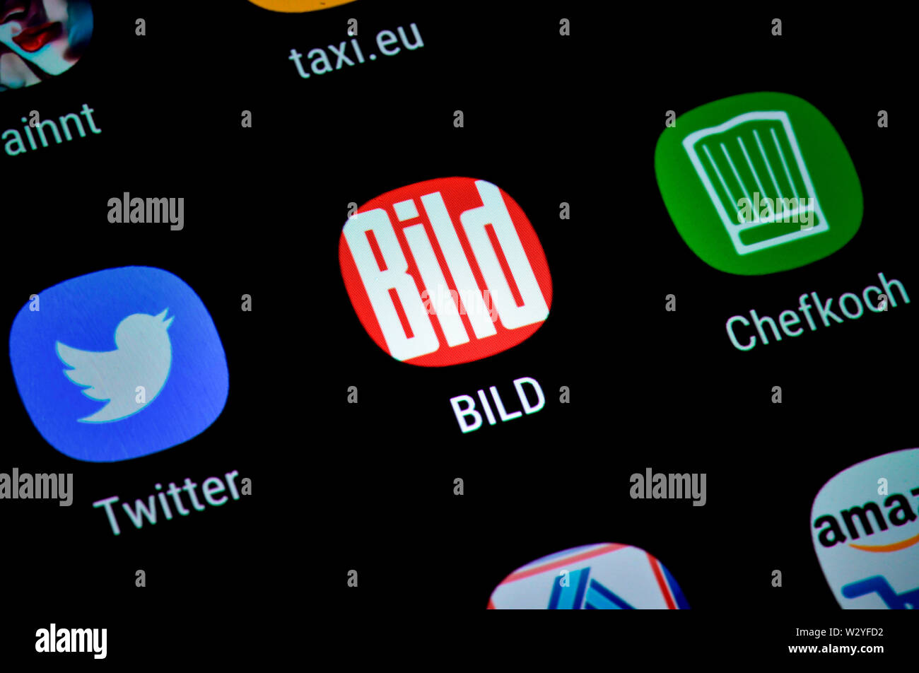 Smartphone, Display, App, Bild Stock Photo