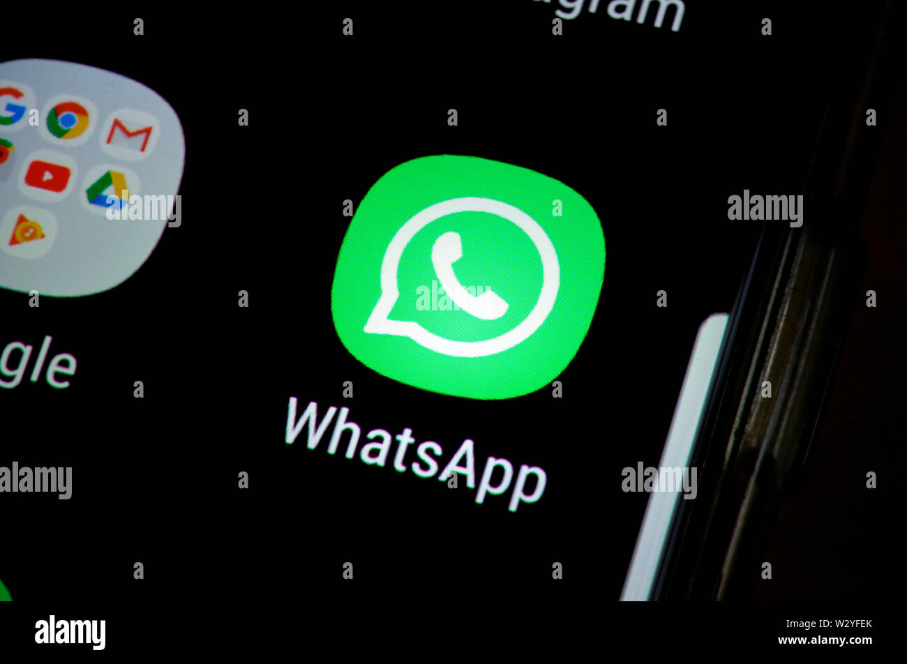 Smartphone, Display, App, WhatsApp Stock Photo Alamy