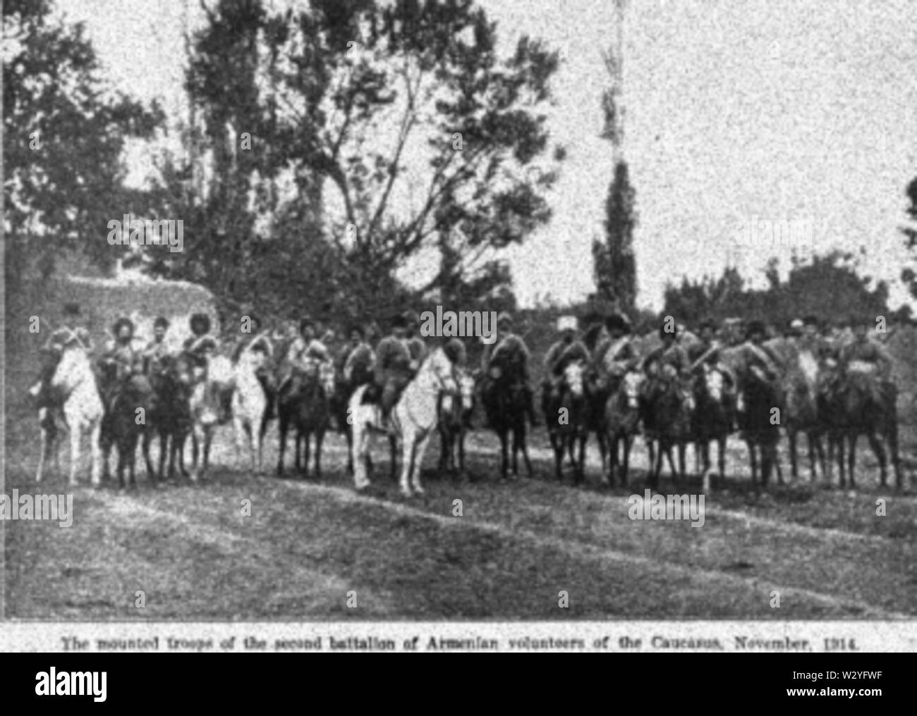 Mounted troops of armenian volunteers 1914 Stock Photo Alamy