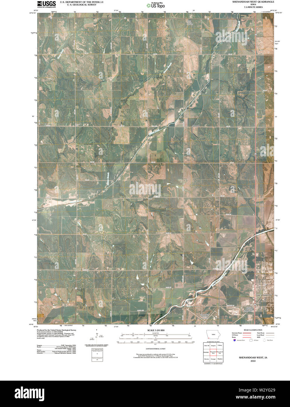Shenandoah iowa map Cut Out Stock Images & Pictures Alamy