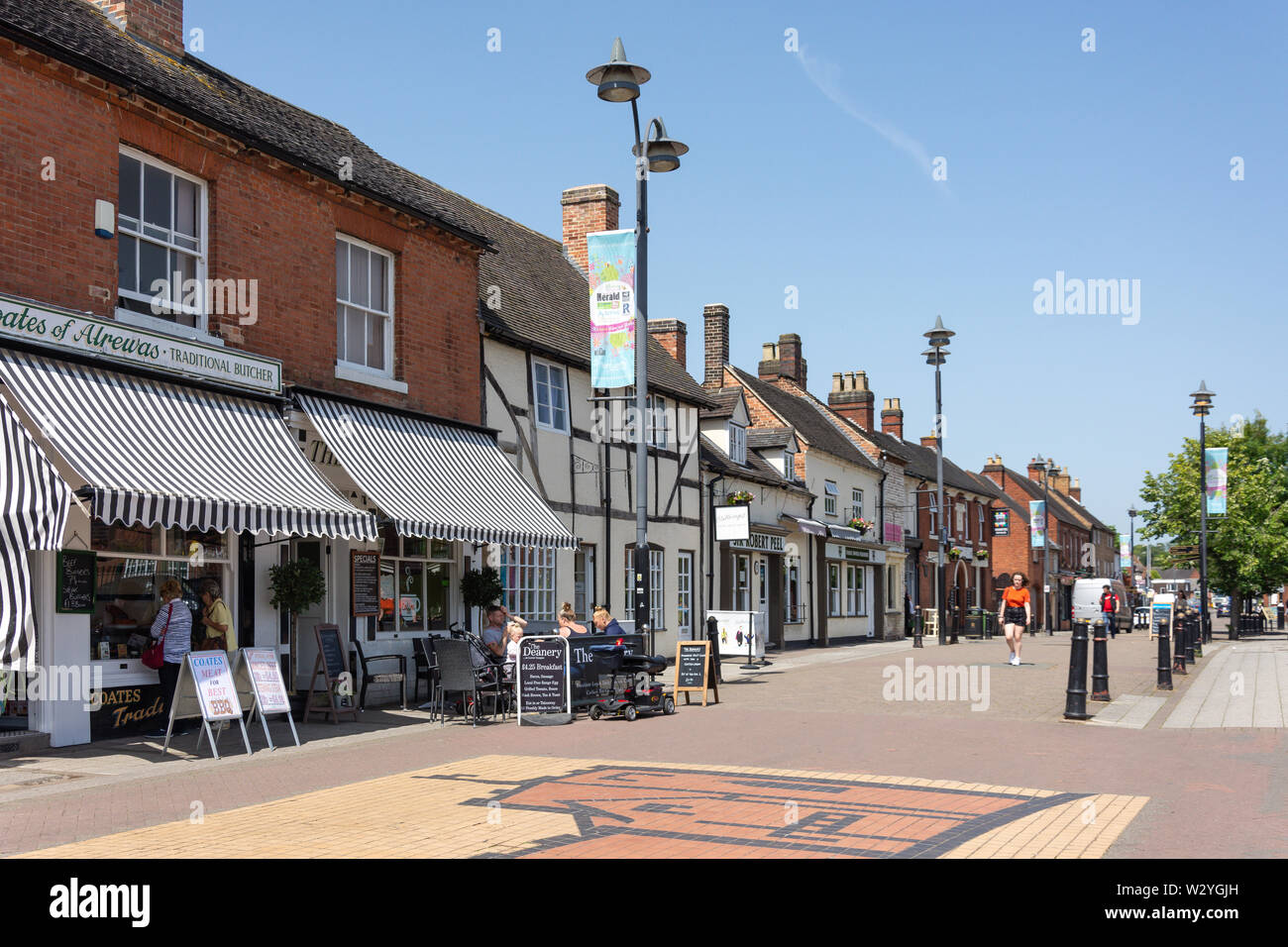 Pedestrianised Colehill, Tamworth, Staffordshire, England, United Kingdom Stock Photo