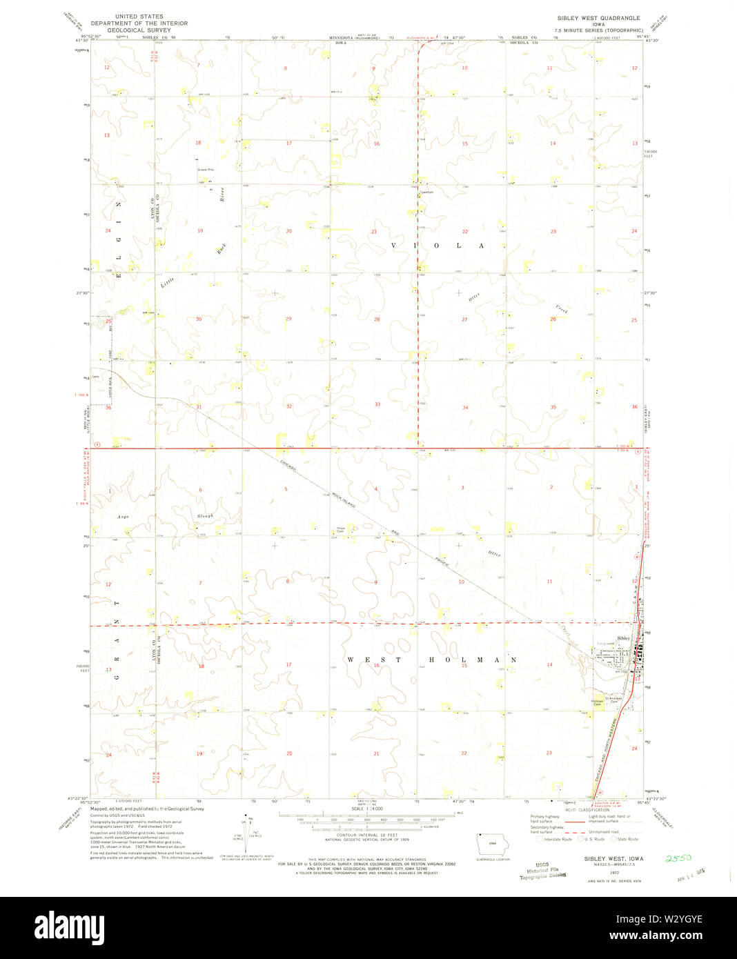 Sibley iowa map hires stock photography and images Alamy