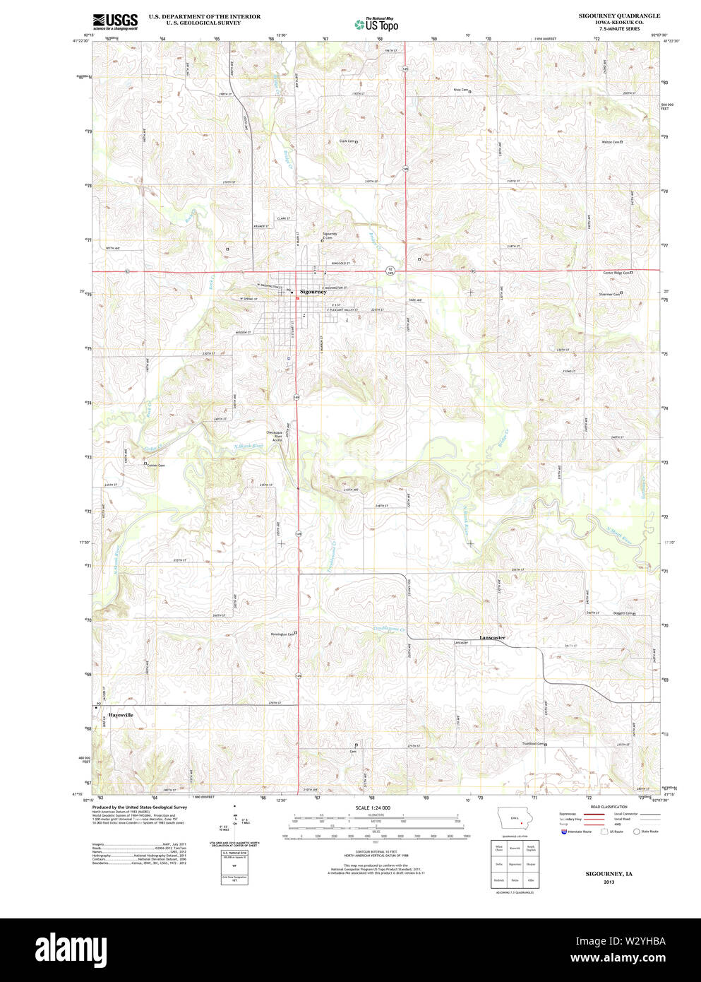 Sigourney iowa map hires stock photography and images Alamy