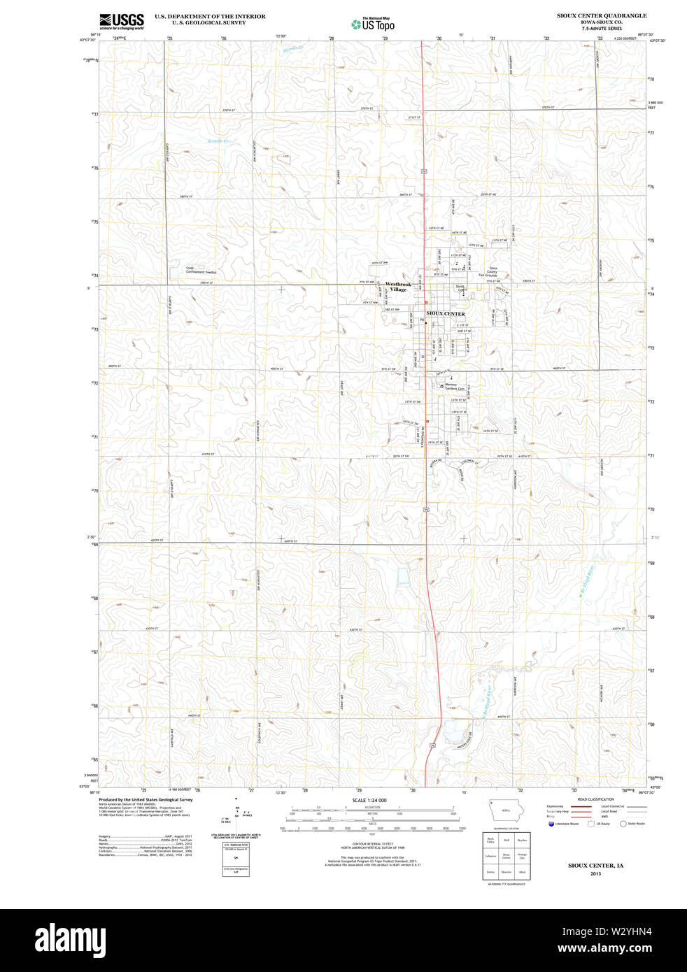 Map of sioux center hires stock photography and images Alamy