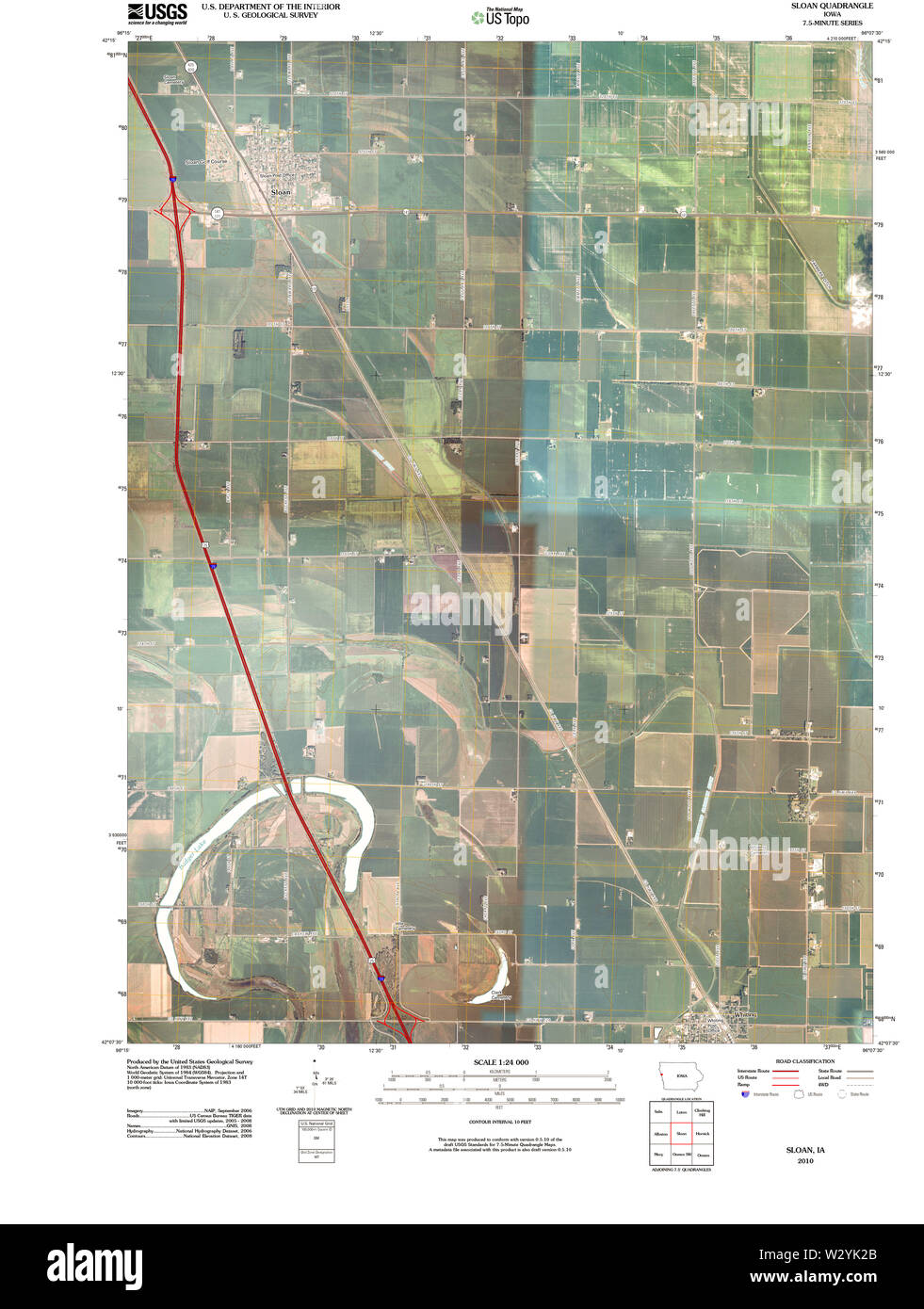 Sloan iowa map hires stock photography and images Alamy