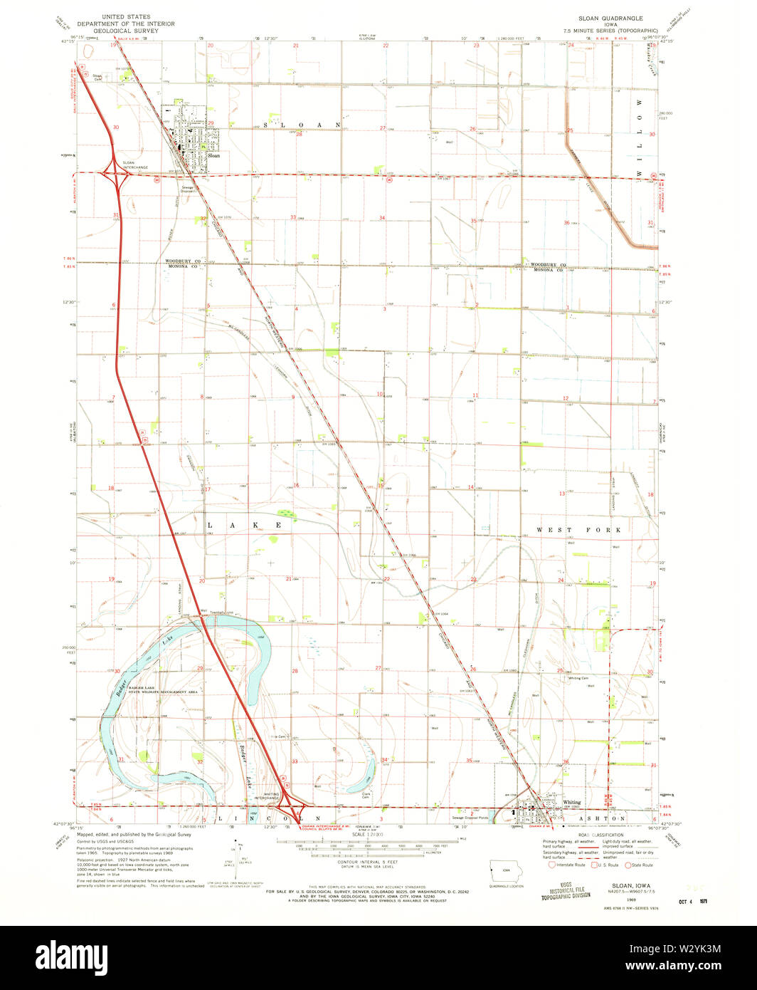 Sloan iowa map hires stock photography and images Alamy