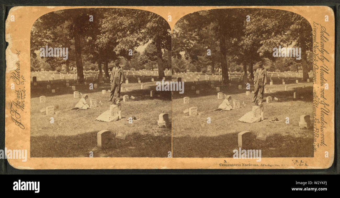 National Cemetery, Arlington, Va, USA, by Jarvis, J F (John F), b 1850 2 Stock Photo