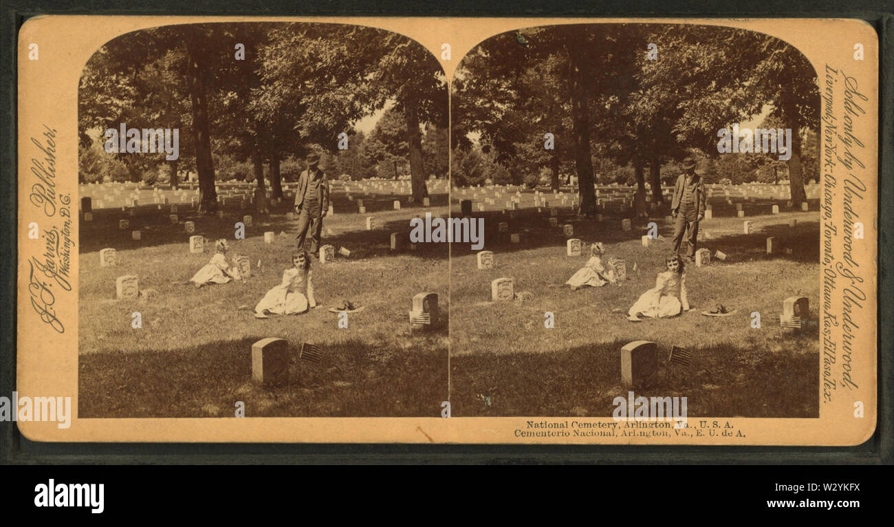 National Cemetery, Arlington, Va, USA, by Jarvis, J F (John F), b 1850 Stock Photo