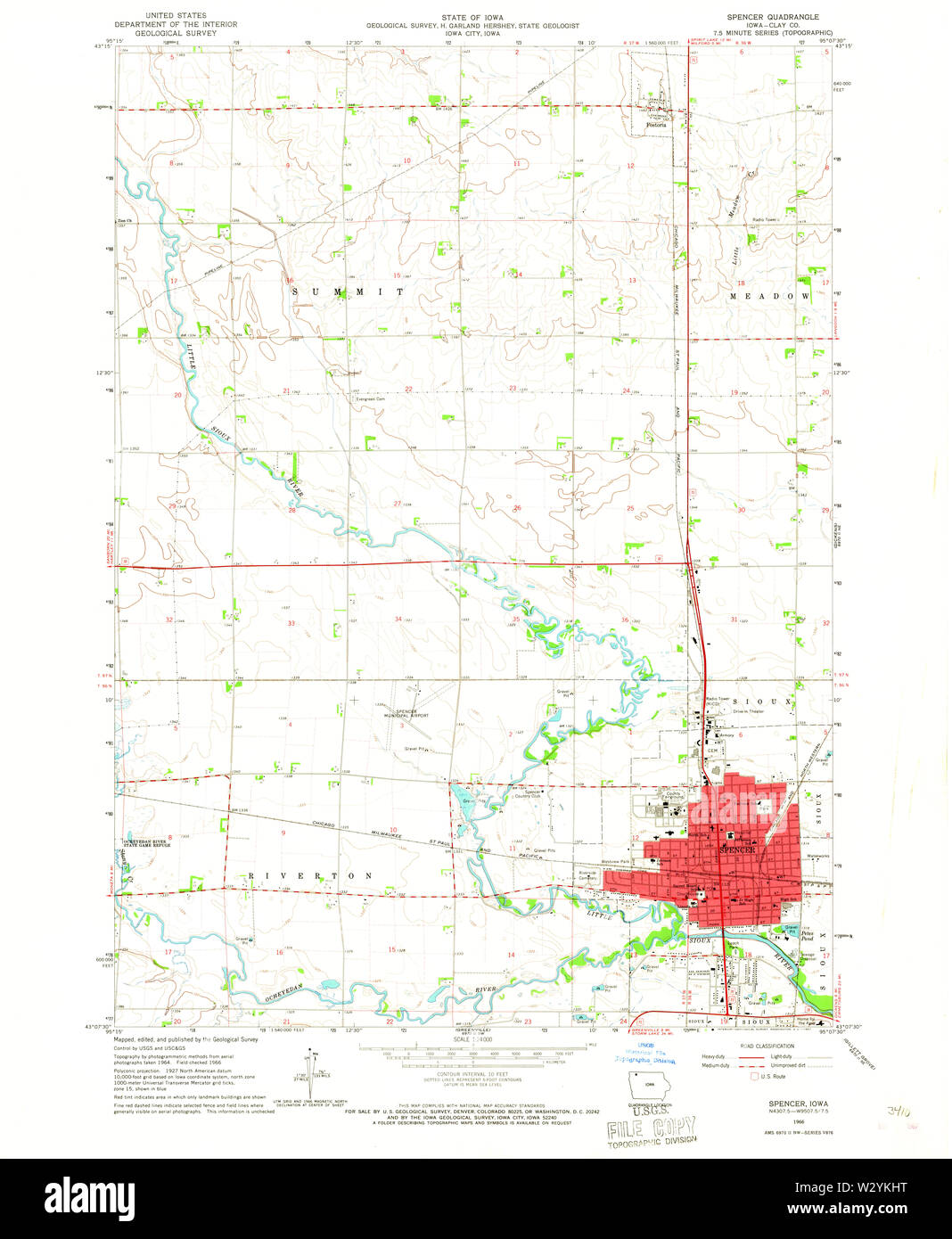 Spencer iowa map Cut Out Stock Images & Pictures - Alamy
