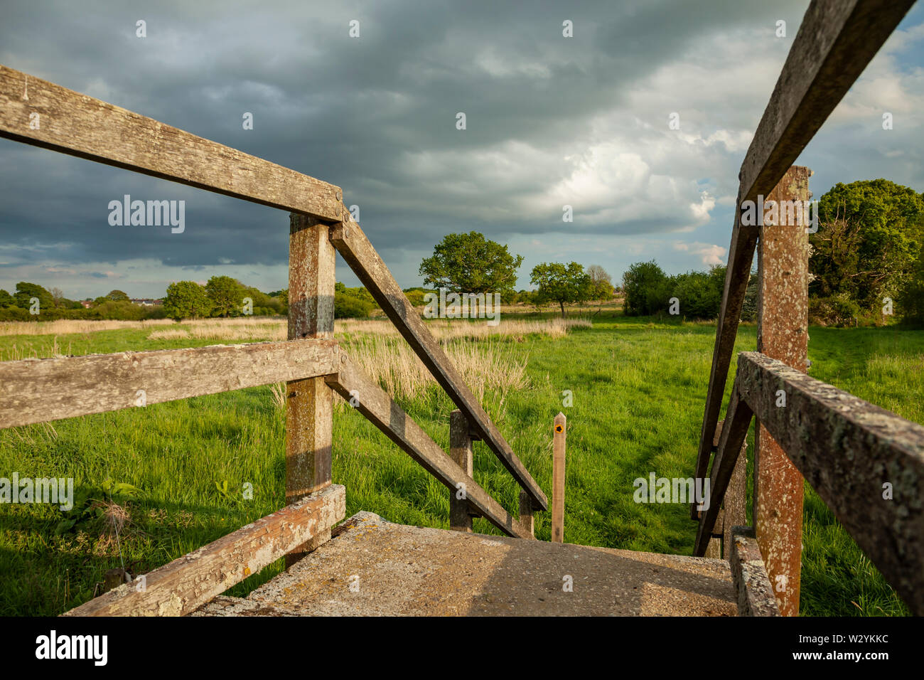 Spring afternoon in the West Sussex countryside. Stock Photo