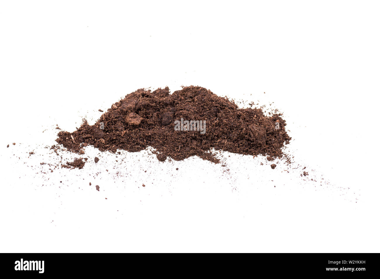 Small Pile of Dirt with Fake Flowers Isolated on White Background Stock  Photo - Alamy