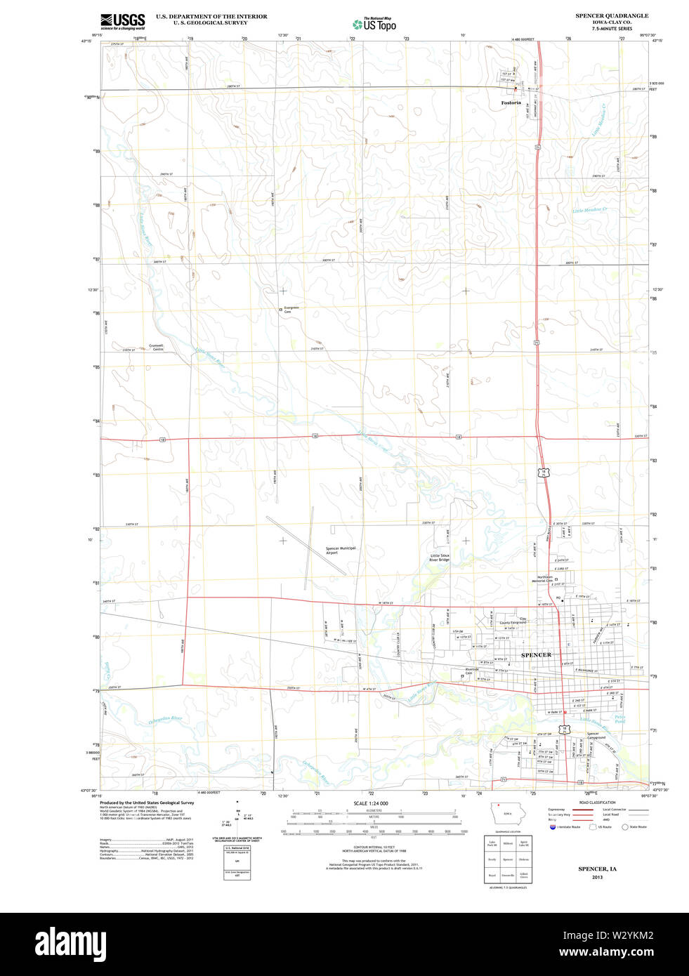 Map of spencer iowa Cut Out Stock Images & Pictures Alamy