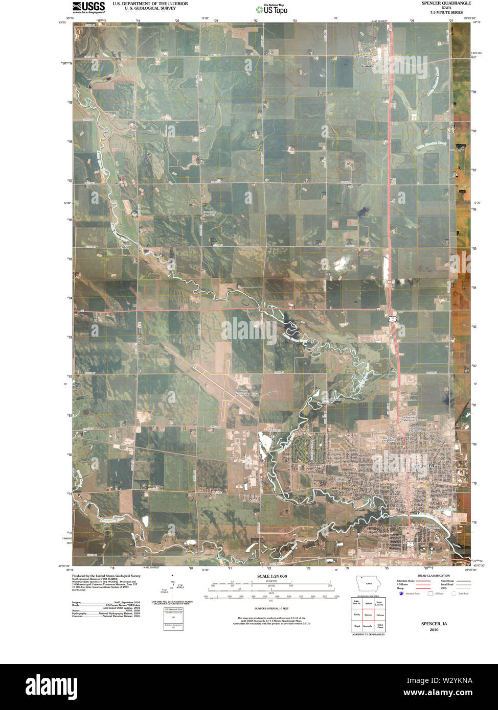 Spencer iowa map Cut Out Stock Images & Pictures - Alamy