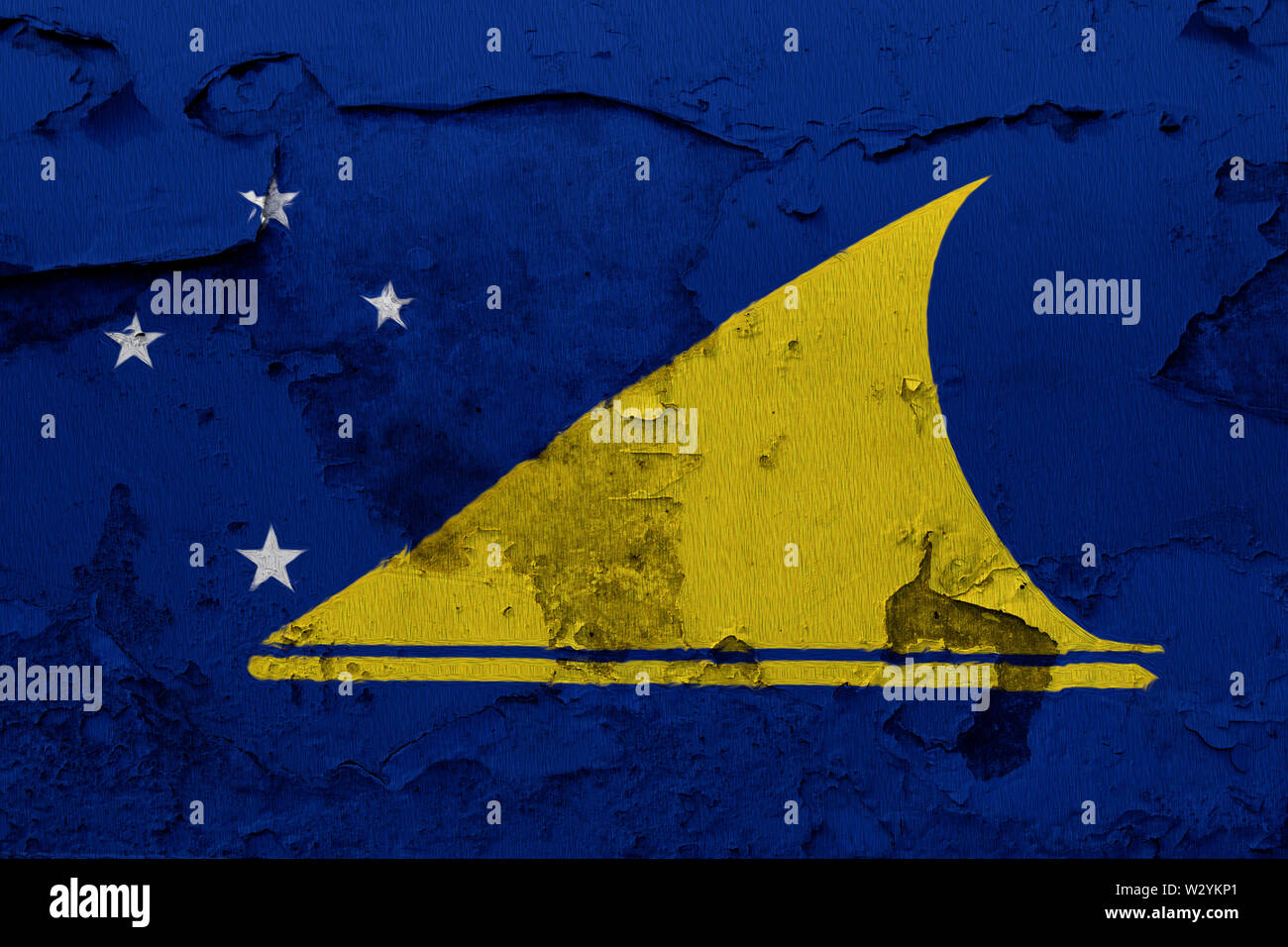 flag painted on the cracked grunge concrete wall Stock Photo - Alamy