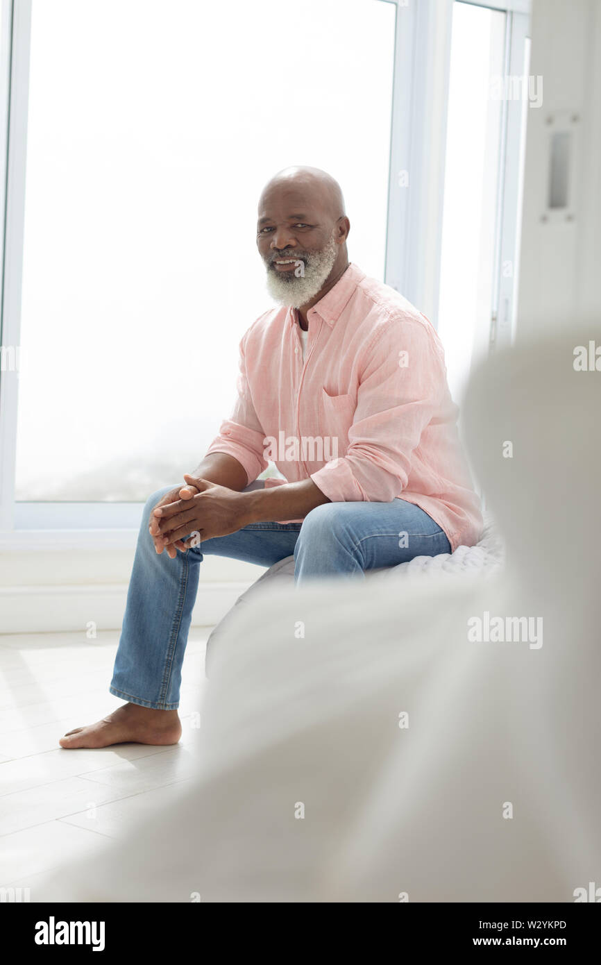Smiling man looking the camera Stock Photo
