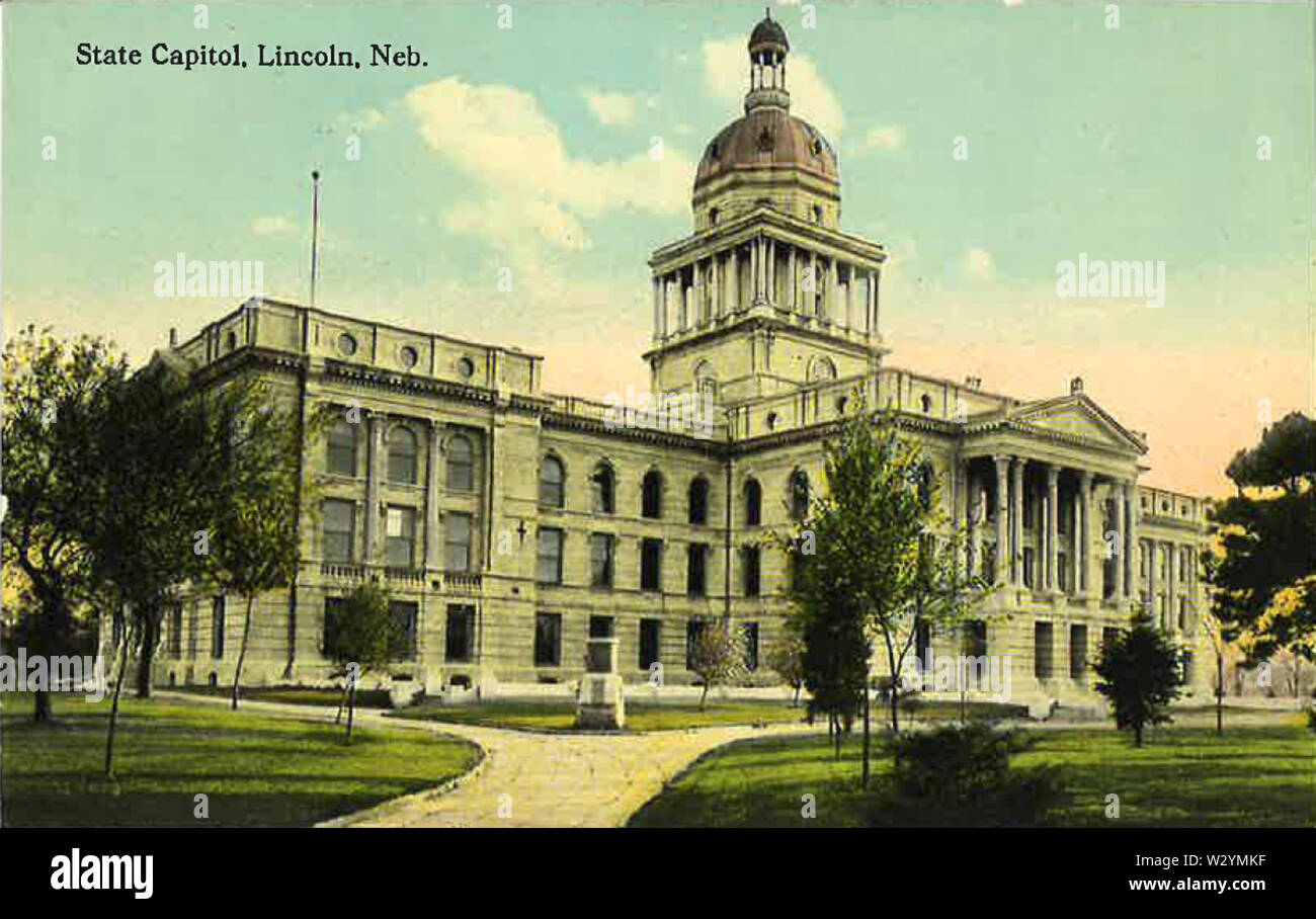 Nebraska's Second State Capitol Stock Photo