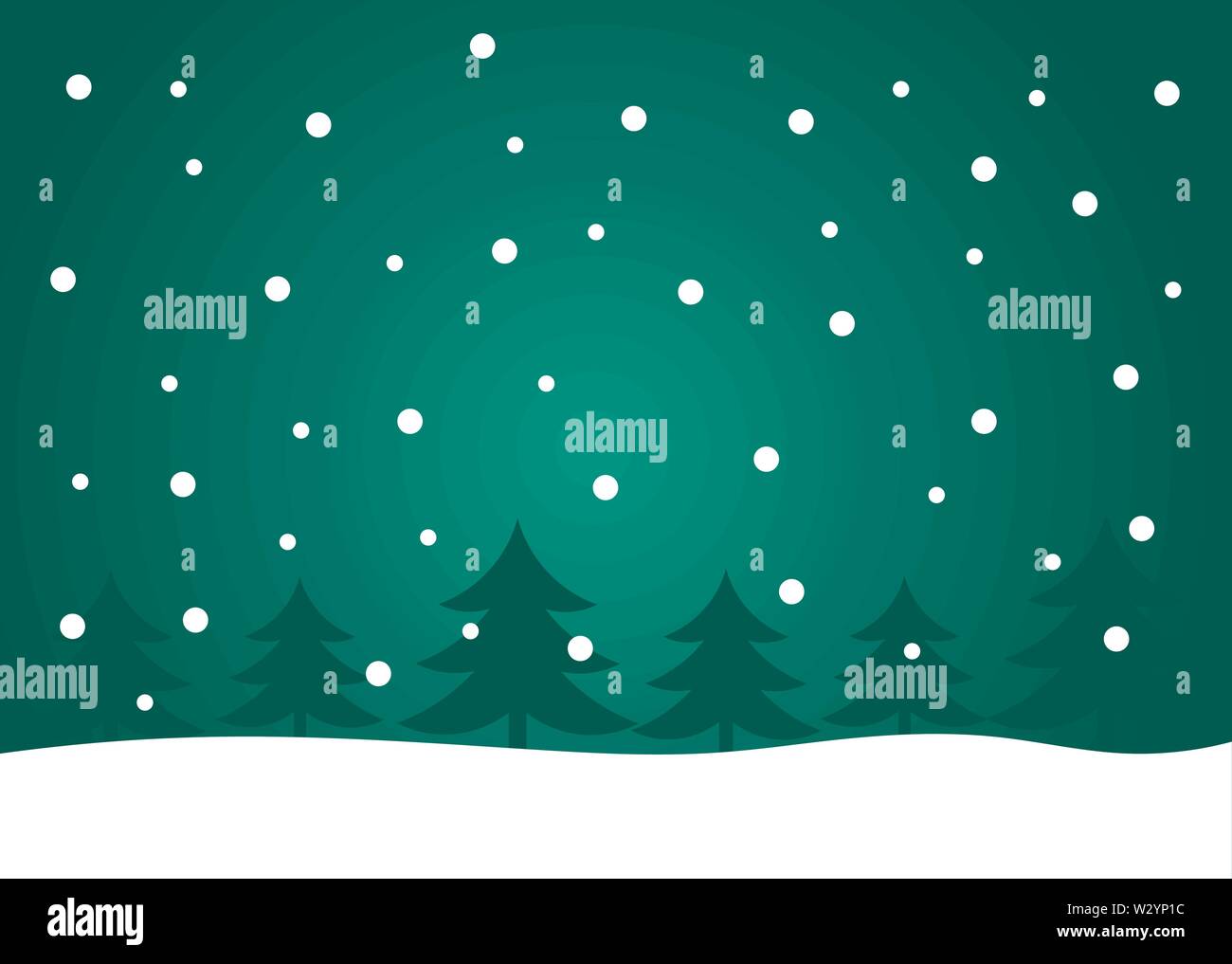 Christmas trees night landscape. Vector illustration Stock Vector Image ...