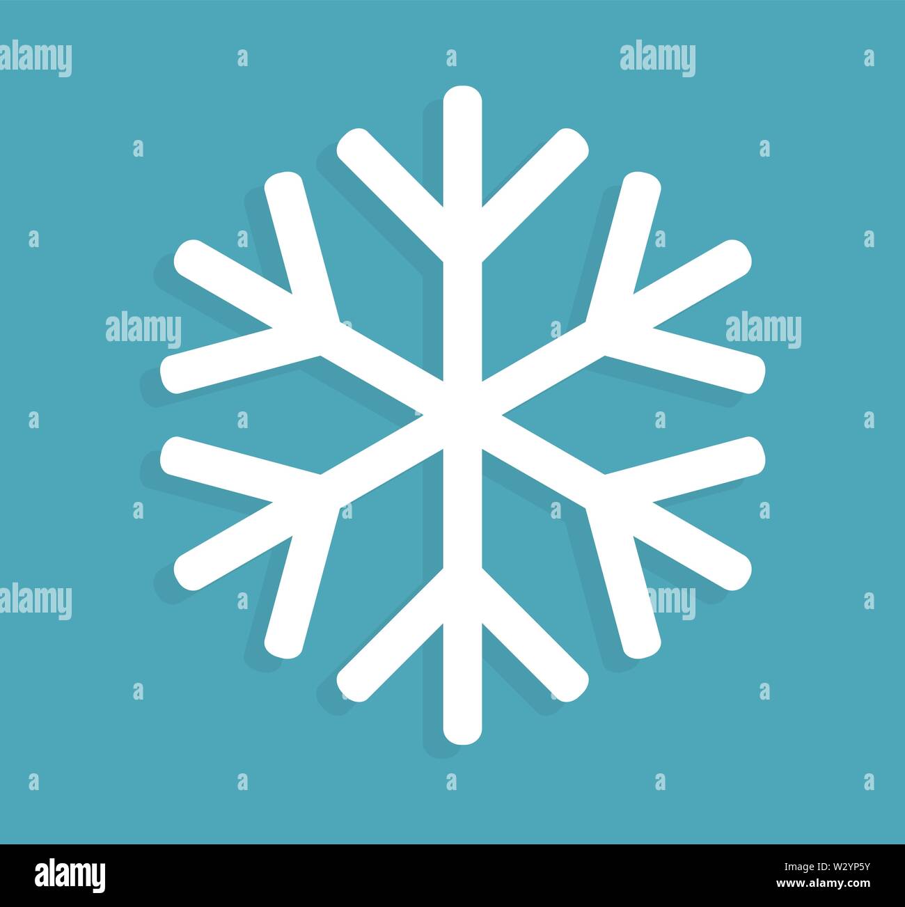 Snowflake icon on blue background. Vector illustration Stock Vector ...