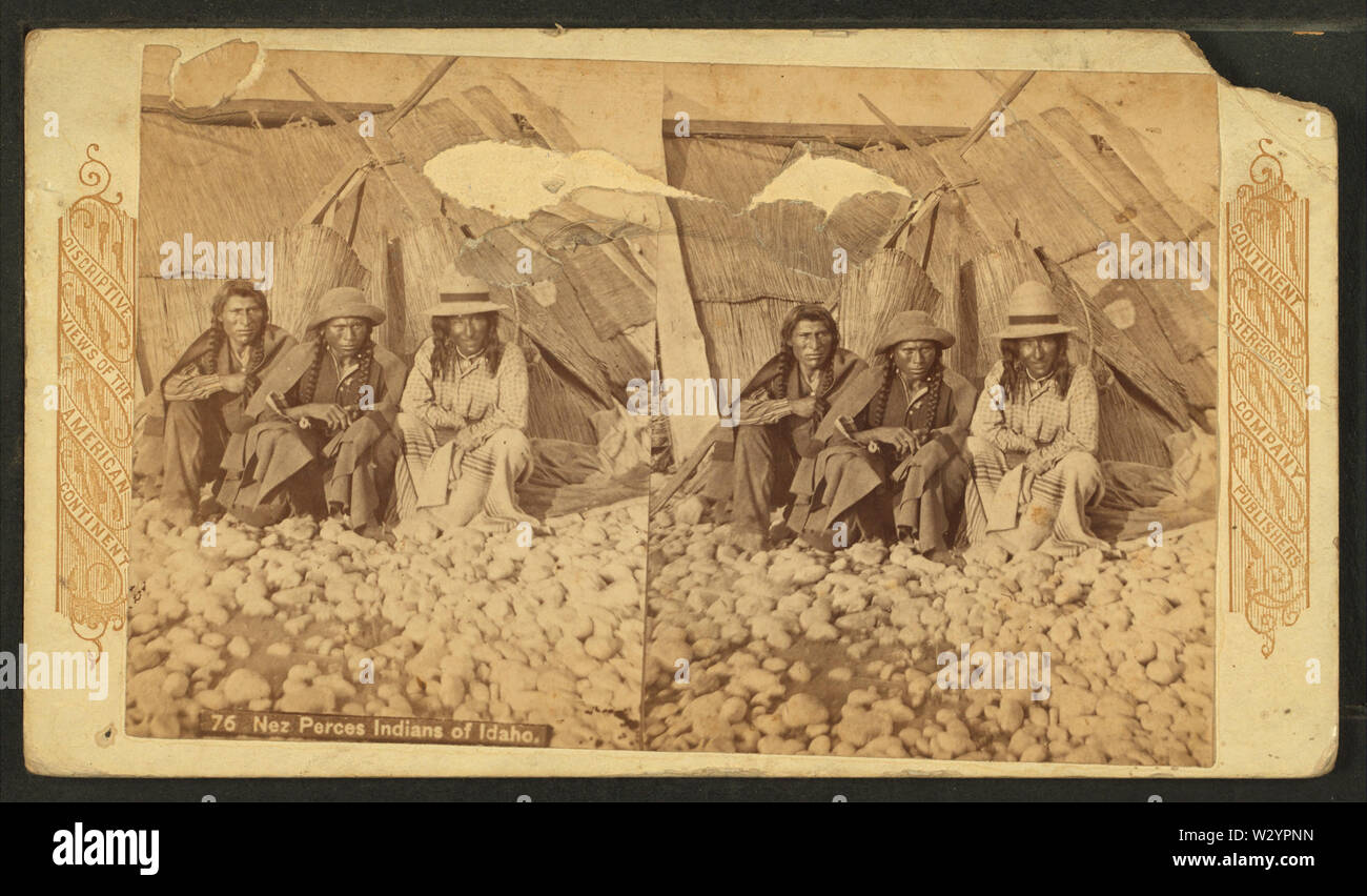 Nez Perces Indians of Idaho, by Continent Stereoscopic Company Stock ...