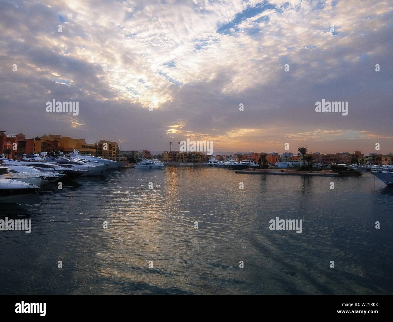 Abu Tig Marina in El Gouna, Egypt Stock Photo