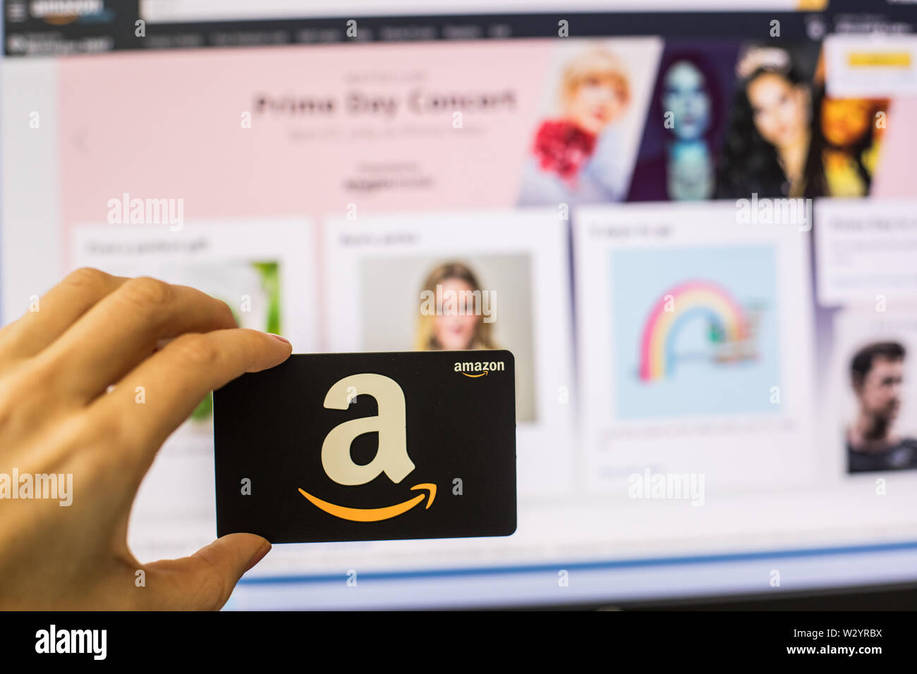 Washington D C Usa July 10 2019 A 50 Amazon Gift Card Allows The Recipient To Purchase Items From The Amazon Com Website Stock Photo Alamy