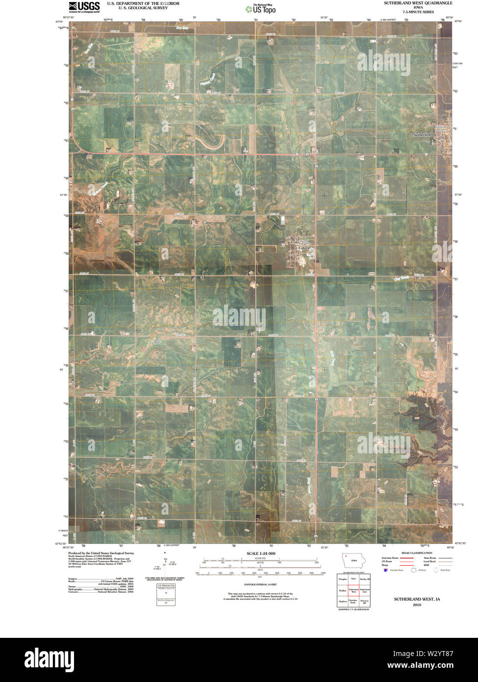 Sutherland iowa map Cut Out Stock Images & Pictures Alamy
