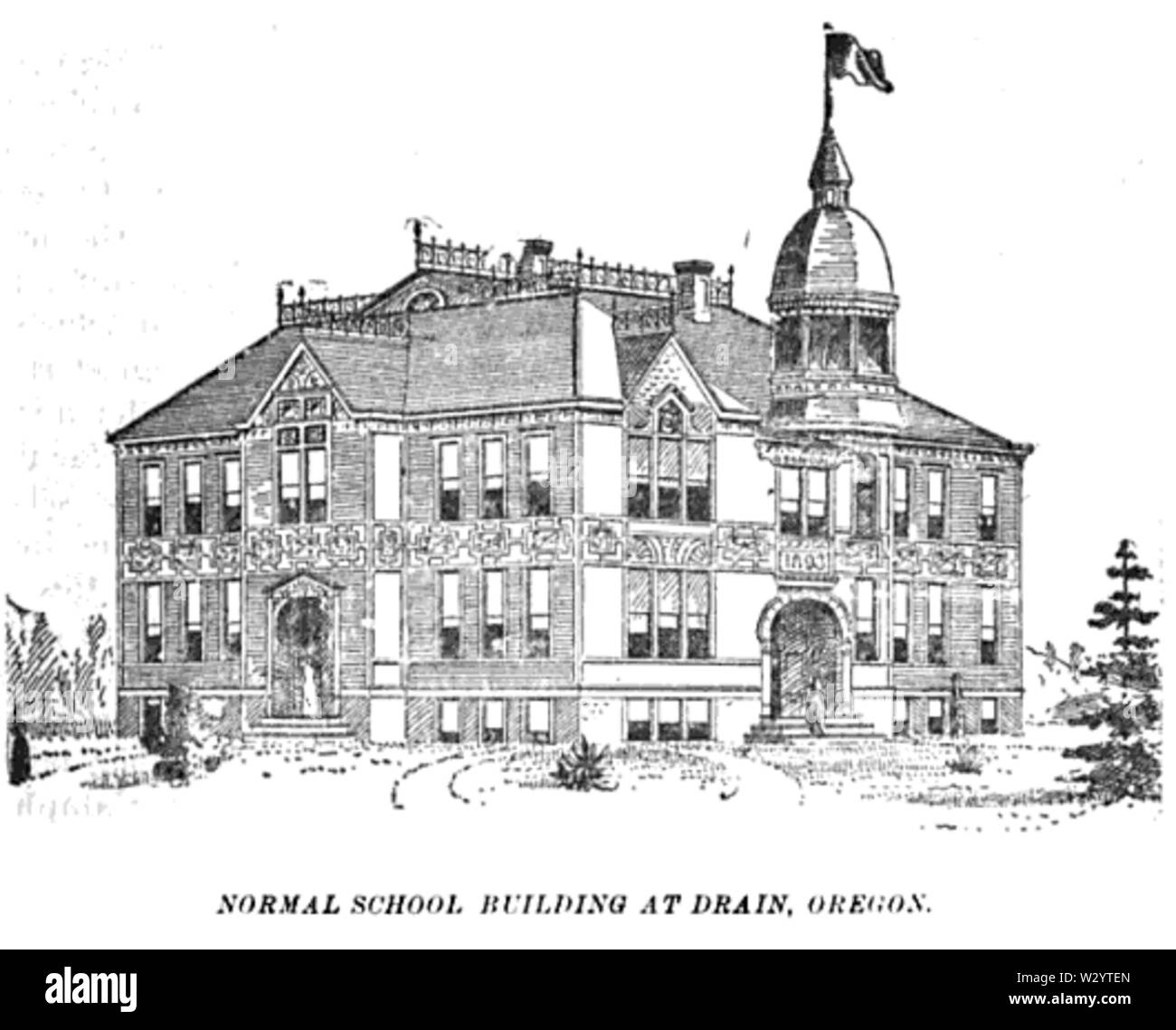 Normal school in Drain, Oregon, 1902 Stock Photo Alamy