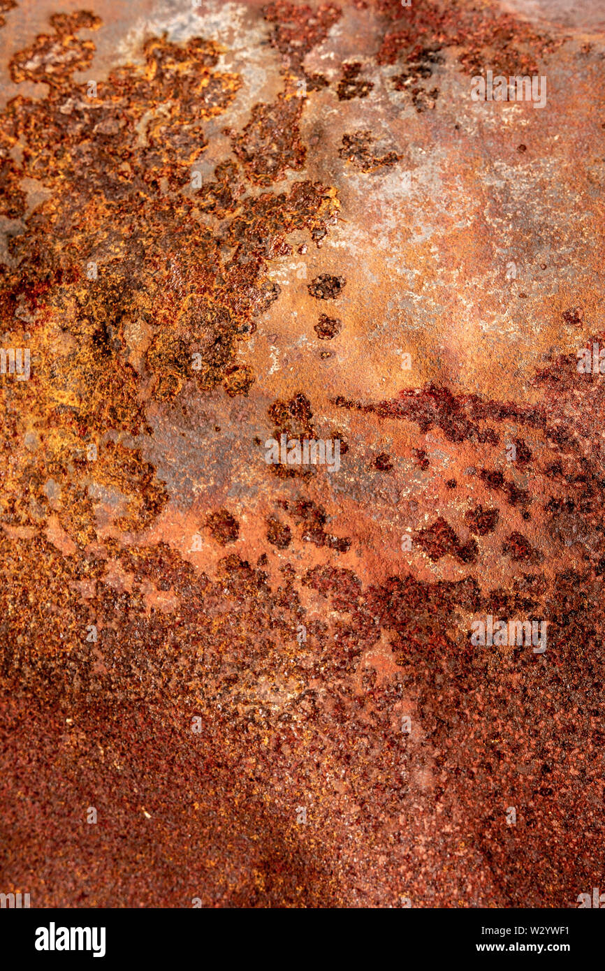 Old Metal Rusted Grunge Background. Rusty Corrosion Oxidized Iron Texture Surface. Stock Photo