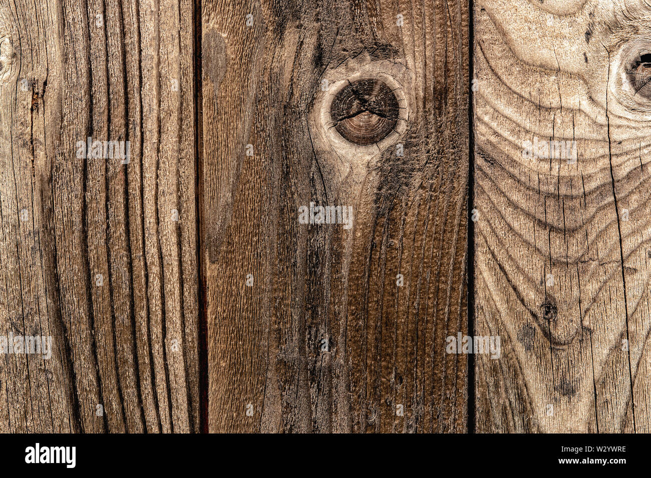 Grunge Wall Planks Background and Texture. Old Vintage Empty Wooden Brown Surface. Stock Photo