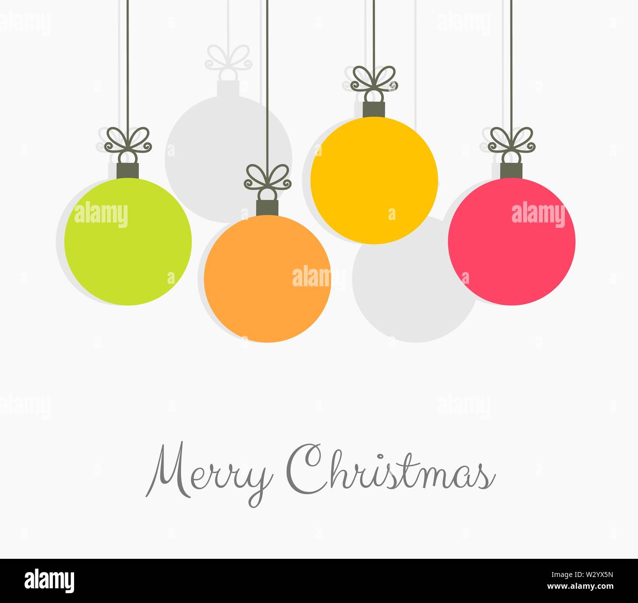 Christmas colorful balls hanging ornaments. Vector illustration Stock ...