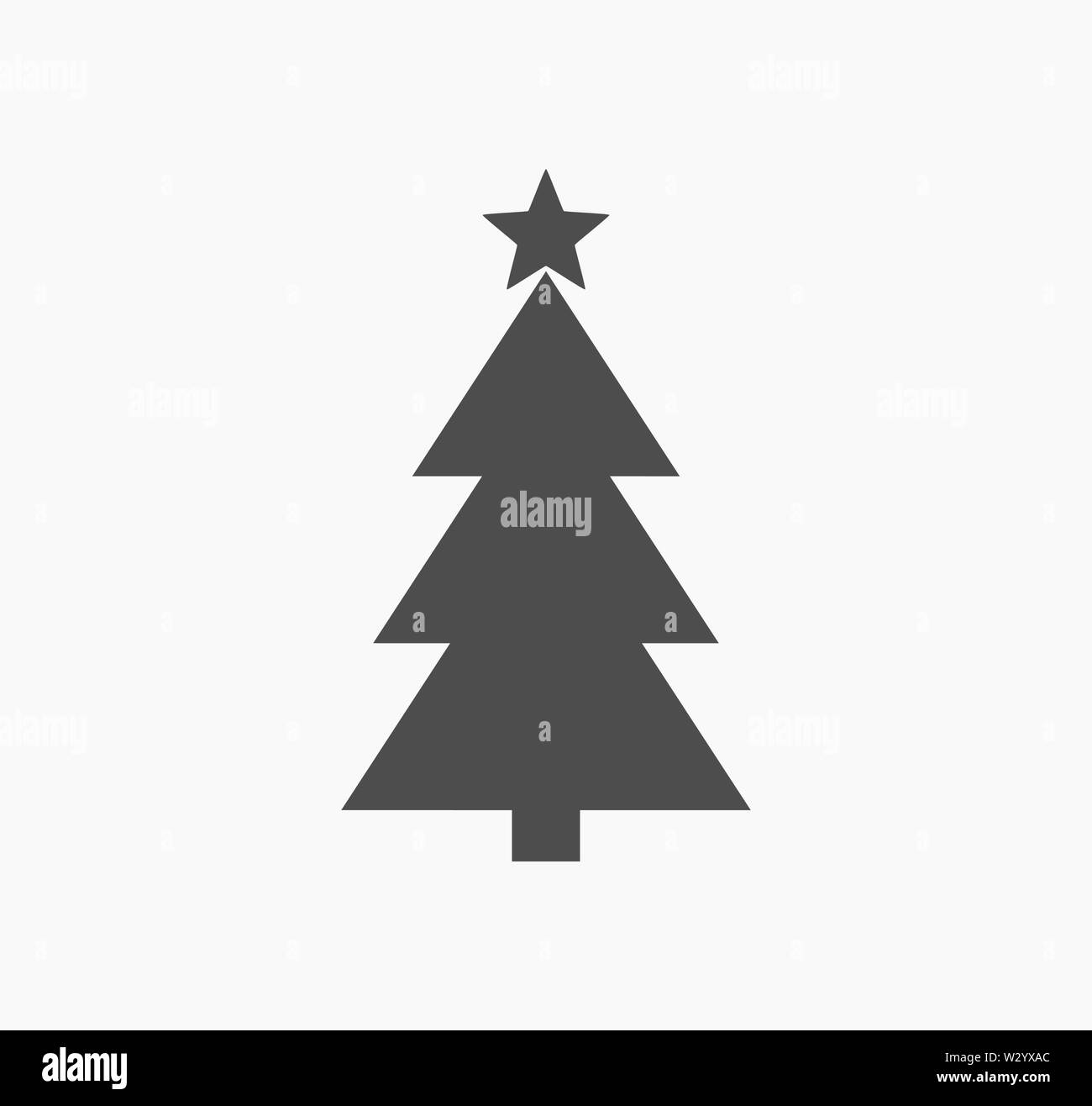 Christmas tree with star shape icon. Vector illustration Stock Vector ...