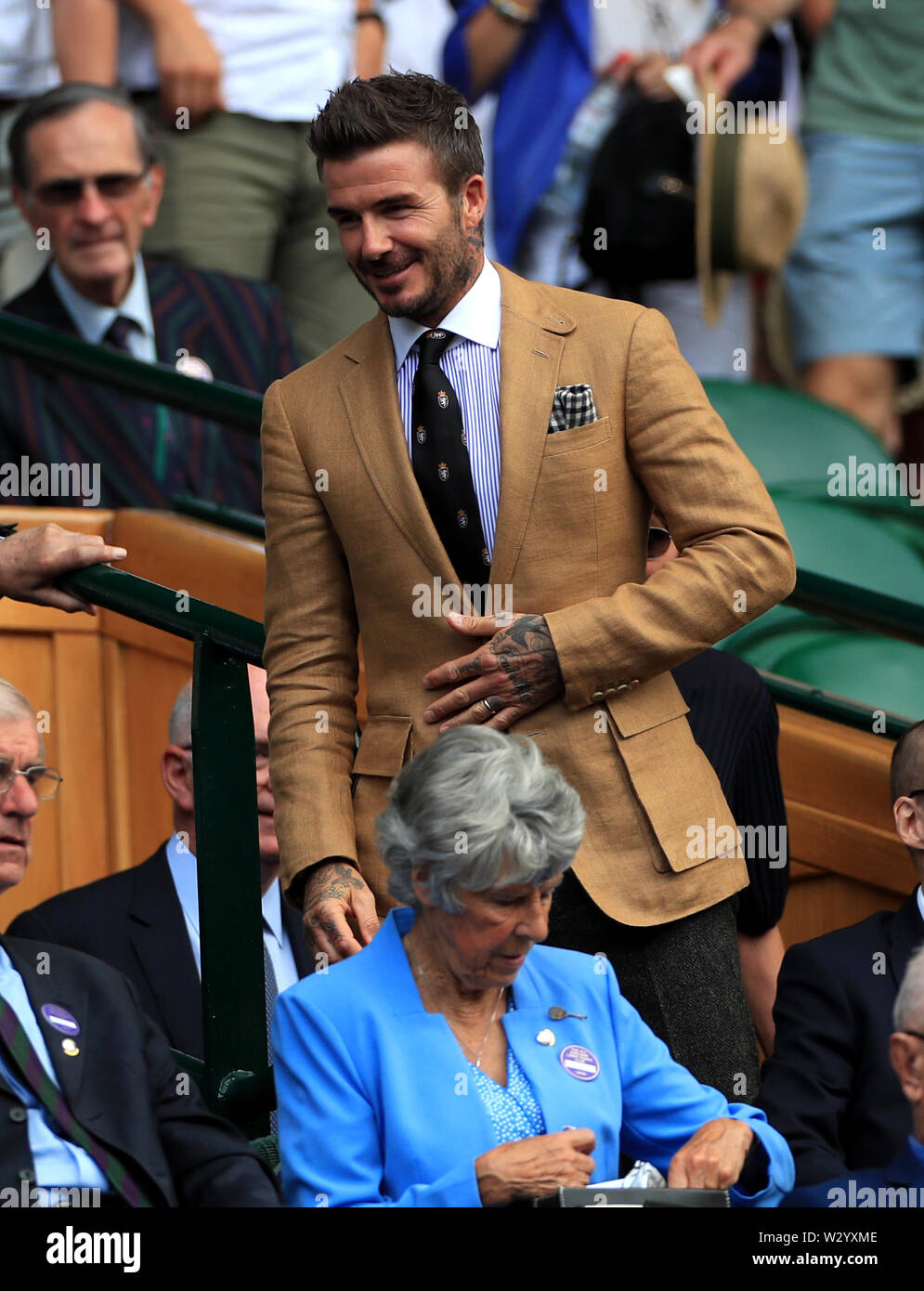 David Beckham In The Royal Box On Day Ten Of The Wimbledon Championships At The All England Lawn Tennis And Croquet Club Wimbledon Stock Photo Alamy David Beckham In The Royal Box On Day Ten Of The Wimbledon Championships At The All England Lawn Tennis And Croquet Club Wimbledon Stock Photo Alamy