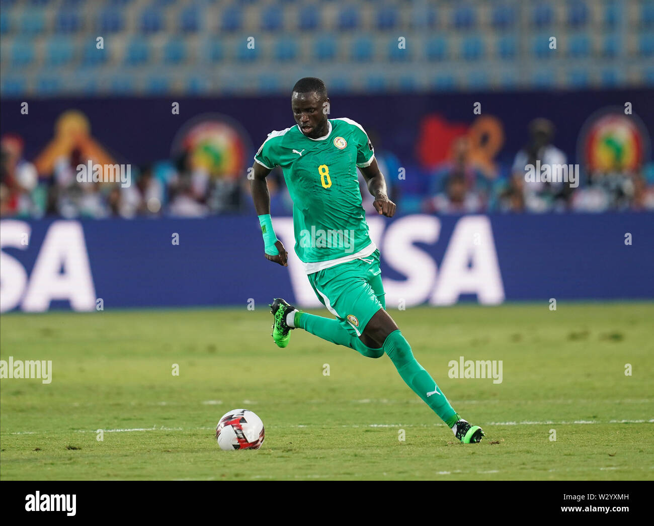 Cairo, Senegal, Egypt. 10th July, 2019. FRANCE OUT July 10, 2019: Cheikhou Kouyate of Senegal during the 2019 African Cup of Nations match between Senegal and Benin at the 30 June Stadium in Cairo, Egypt. Ulrik Pedersen/CSM/Alamy Live News Stock Photo