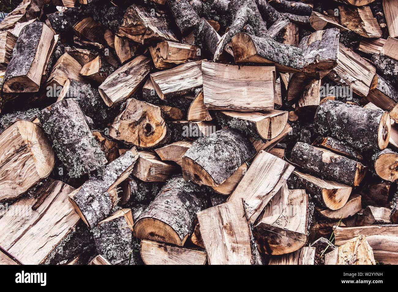 Chopped Fire Wood Logs Stack Pile Abstract Background Stock Photo - Alamy