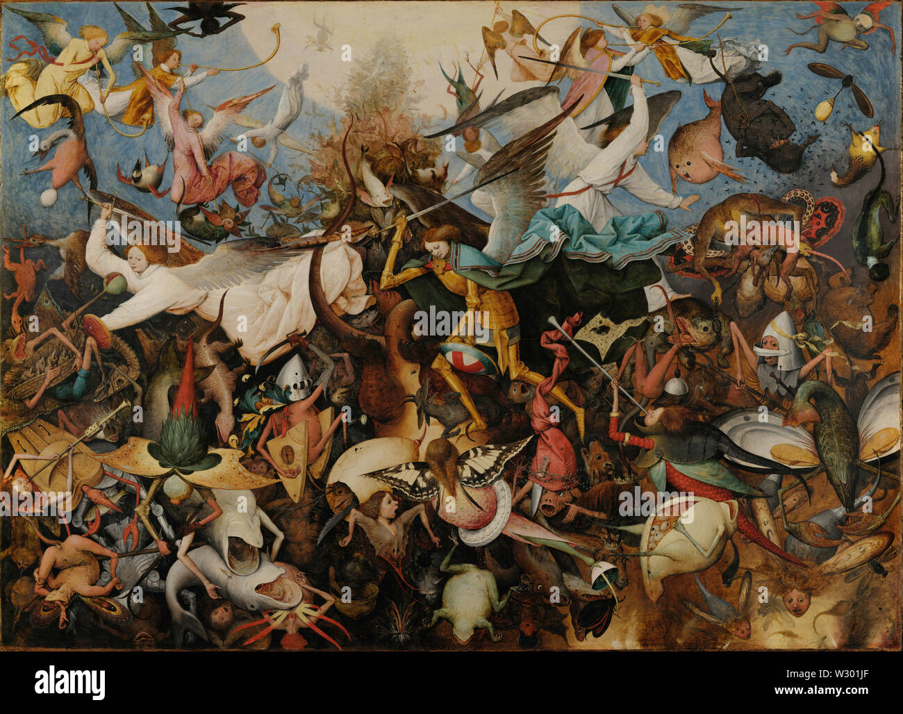 The Fall of the Rebel Angels (1562) painting by Pieter Bruegel (Brueghel) the Elder (I) Very high quality and resolution image Stock Photo