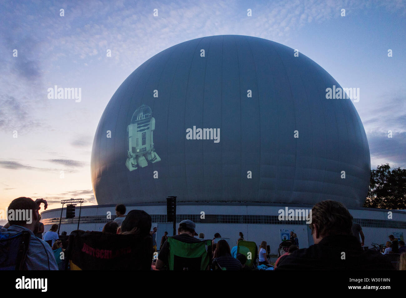 Space Cinema Event, Raisting, Bavaria, Germany Stock Photo