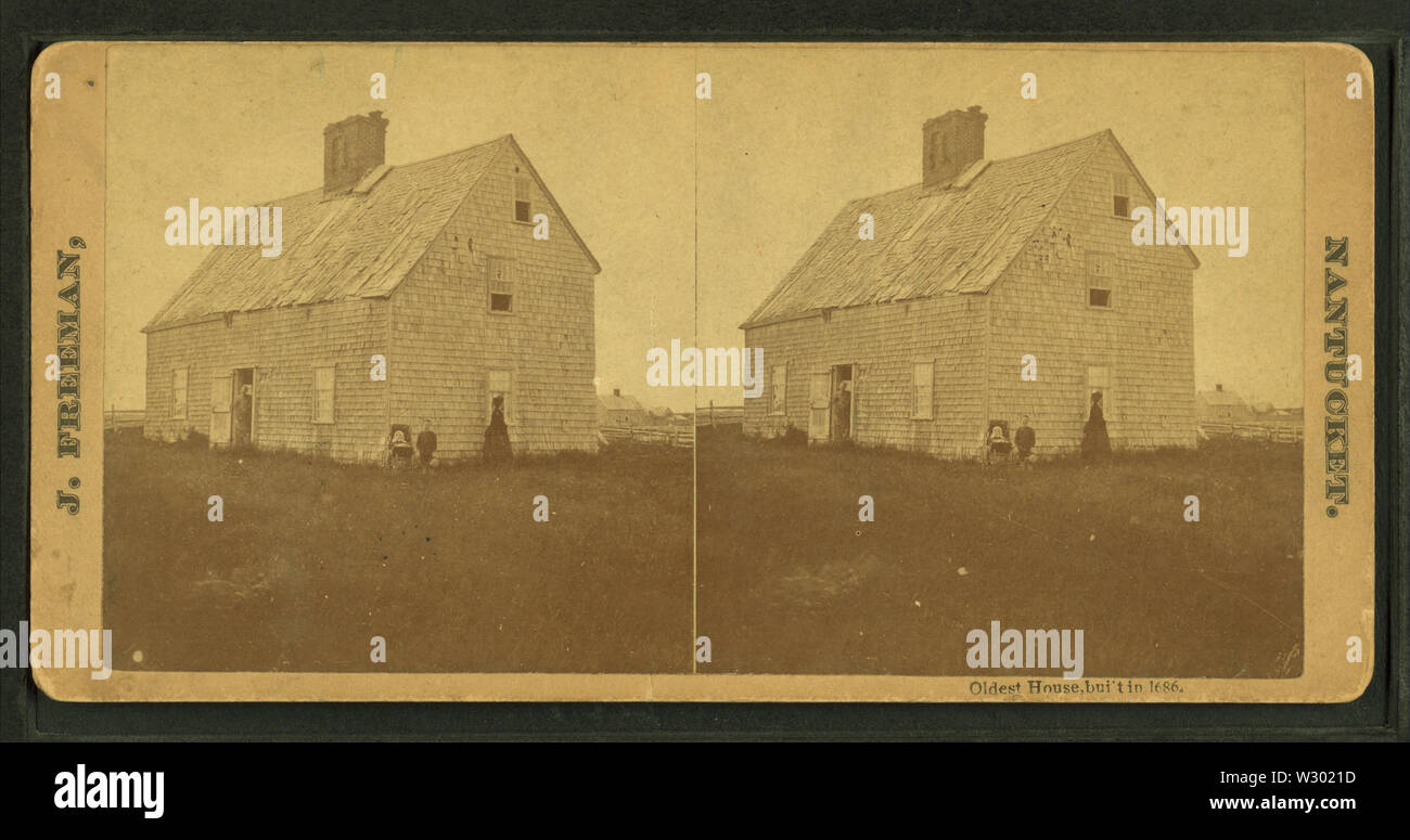 Oldest house built in 1686, by Freeman, J (Josiah) 2 Stock Photo Alamy